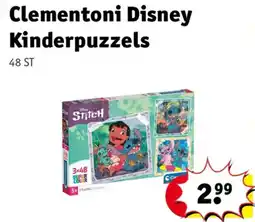 Kruidvat Clementoni Disney Kinderpuzzels aanbieding