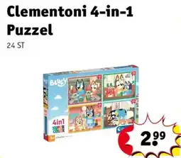 Kruidvat Clementoni 4-in-1 puzzel aanbieding