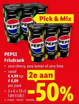 Lidl Pepsi frisdrank aanbieding