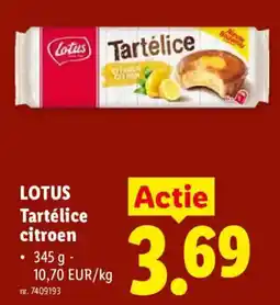Lidl Lotus Tartélice citroen aanbieding
