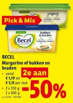 Lidl Becel Margarine of bakken en braden aanbieding