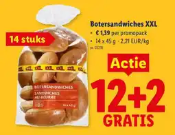 Lidl Botersandwiches XXL aanbieding