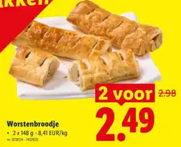 Lidl Worstenbroodje aanbieding