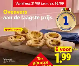 Lidl Pastel de nata aanbieding