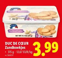 Lidl Duc de cœure zandkoekjes aanbieding