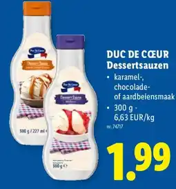 Lidl Duc de cœure dessertsauzen aanbieding