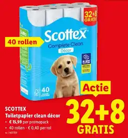 Lidl Scottex toilet papier clean décor aanbieding