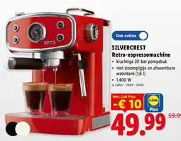 Lidl Silvercrest retro-espressomachine aanbieding
