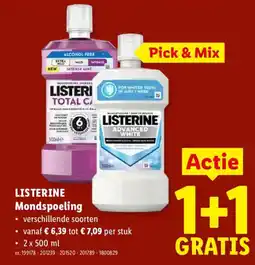 Lidl Listerine mondspoeling aanbieding