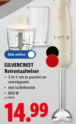 Lidl Silvercrest retrostaafmixer aanbieding