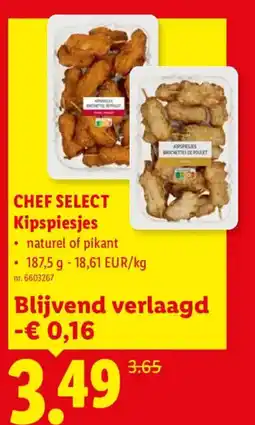 Lidl Chef select kipspiesjes aanbieding