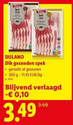 Lidl Dulano dik gesneden spek aanbieding