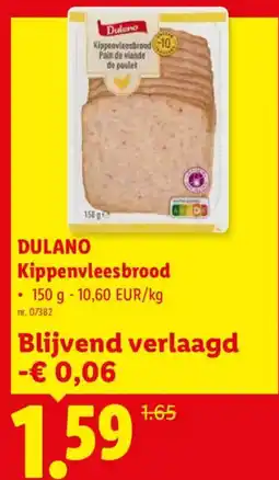 Lidl Dulano kippenvleesbrood aanbieding