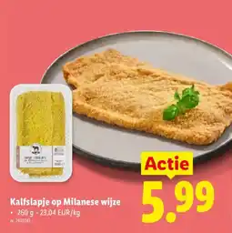 Lidl Kalfslapje op Milanese wijze aanbieding