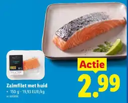 Lidl Zalmfilet met huid aanbieding