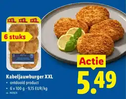Lidl Kabeljauwburger XXL aanbieding