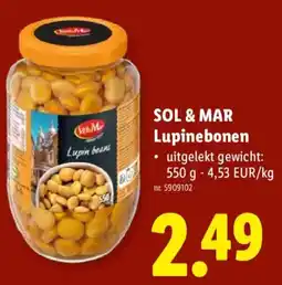 Lidl Sol & Mar lupinebonen aanbieding