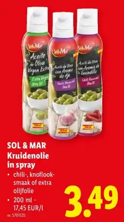 Lidl Sol & Mar kruidenolie in spray aanbieding