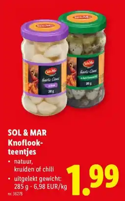 Lidl Sol & Mar knoflookteentjes aanbieding