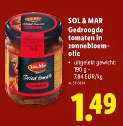 Lidl Dried tomato in zonnebloem olie aanbieding