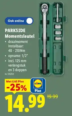 Lidl Parkside momentsleutel aanbieding