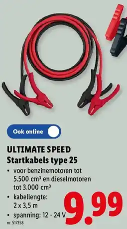 Lidl Ultimate speed startkabels type 25 aanbieding