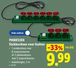 Lidl Stekkerdoos voor buiten aanbieding