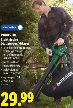 Lidl Parkside Elektrische bladzuiger/-blazer aanbieding