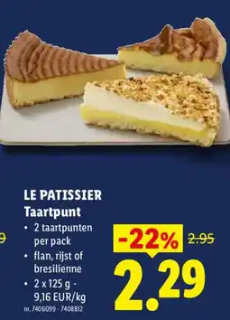 Lidl Le patissier taartpunt aanbieding