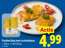 Lidl Cordon bleu met raclettekaas aanbieding
