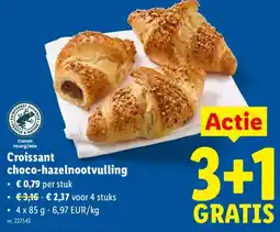 Lidl Croissant choco-hazelnootvulling aanbieding