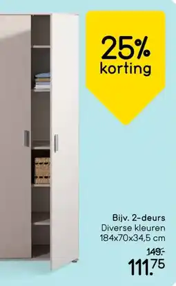 Leen Bakker Kast Inca 2-deurs aanbieding