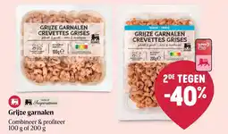 Delhaize Grijze garnalen aanbieding