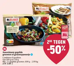 Delhaize Assortiment gegrilde groenten of groentepannetje aanbieding