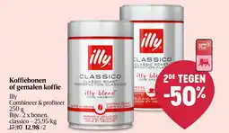 Delhaize Koffiebonen of gemalen koffie aanbieding