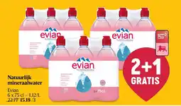 Delhaize Natuurlijk mineraalwater Evian aanbieding