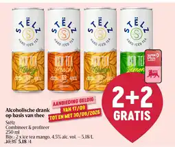 Delhaize Stelz hard iced tea aanbieding