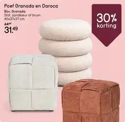 Leen Bakker Poef Granada en Daroca aanbieding