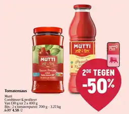 Delhaize Tomatensaus Mutti aanbieding