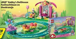 Kruidvat LEGO Gabby's Dollhouse Feeënachtbaan en theekransje aanbieding