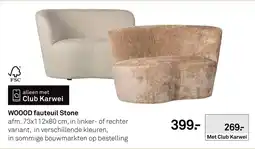 Karwei Wooood fauteuil stone aanbieding