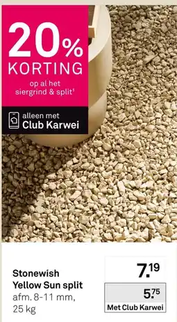 Karwei Stonewish Yellow Sun split aanbieding