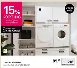 Karwei Optifit wandkast aanbieding
