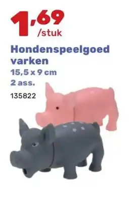 Happyland Hondenspeelgoed varken aanbieding