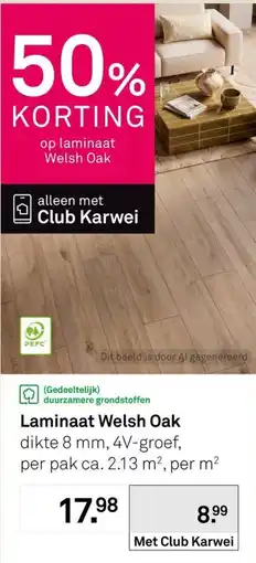 Karwei Laminaat Welsh Oak aanbieding