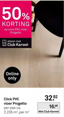 Karwei Click PVC vloer Progetto aanbieding