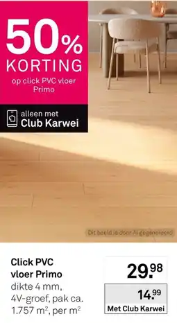 Karwei Click PVC vloer Primo aanbieding