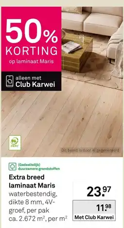 Karwei Extra breed laminaat Maris aanbieding