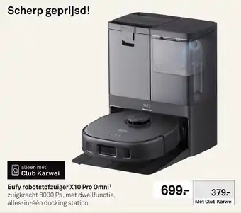 Karwei Eufy robotstofzuiger X10 Pro Omni aanbieding
