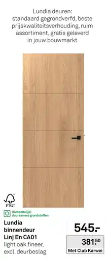 Karwei Lundia binnendeur aanbieding